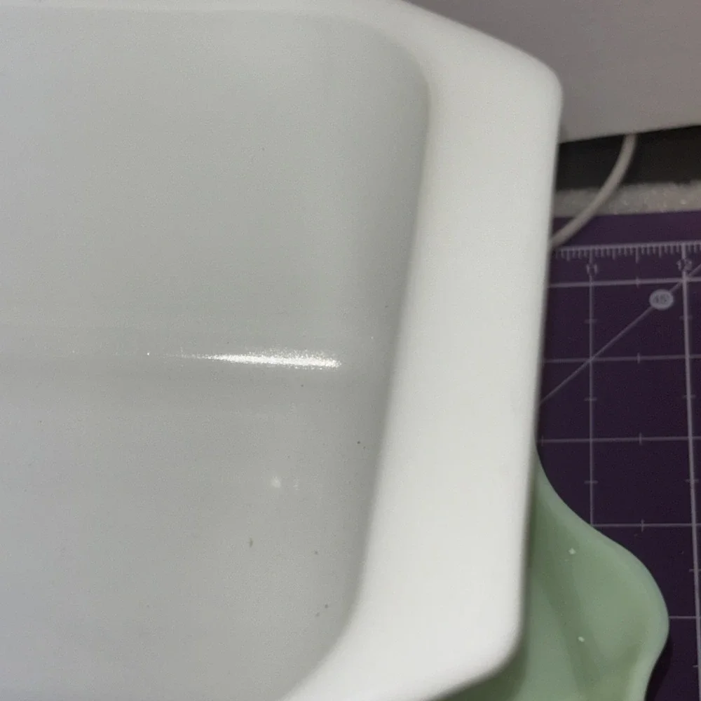 VTG PYREX 215-B White Oven Glass Loaf Pan 9'' x 5'' x 3'' Excellent Used Cond.